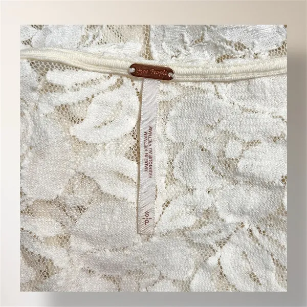 Free People Ivory Miles of Lace Mini Dress Sleeveless Boho Spring Wedding Guest‎ - Image 10