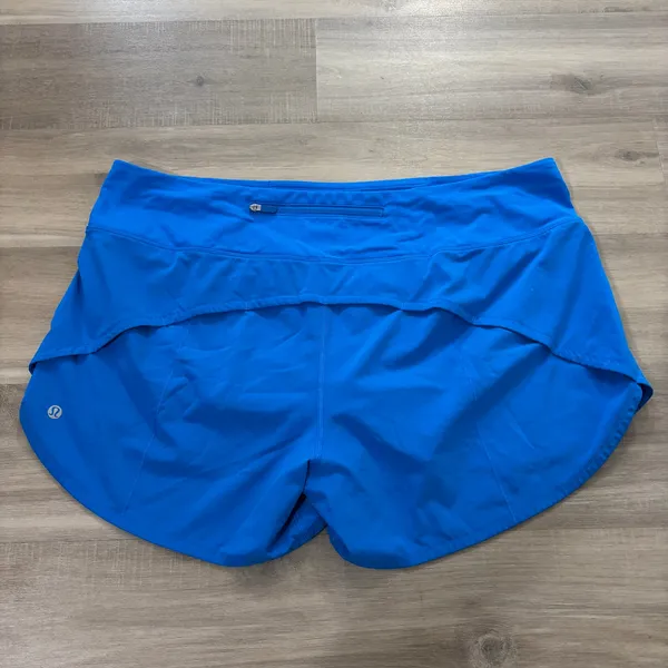 Lululemon Speed Up Mid-Rise Lined Short 4" Poolside Blue Women Size 14 - Image 3
