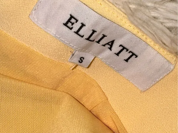 NEW ELLIATT Trompe 3D Rosette Floral Sleeveless Minidress sz S butter yellow - Image 5