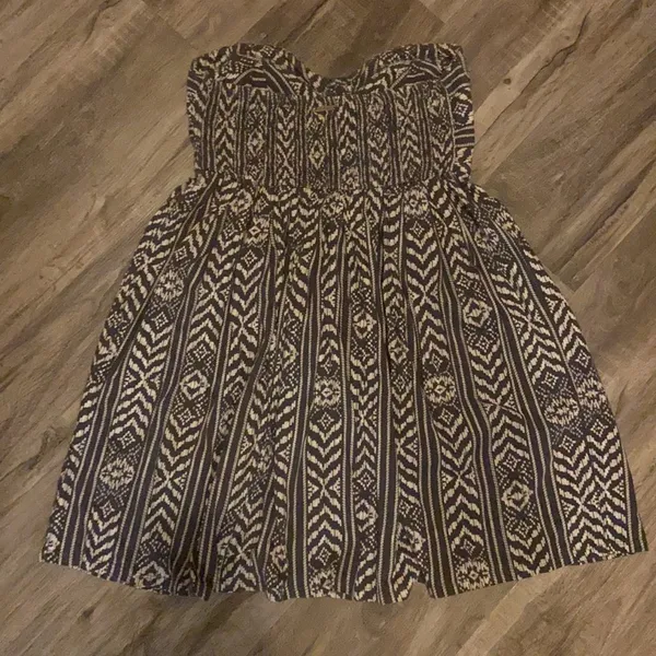 Billabong Aztec Dress - Gray & Light Gray - Image 3