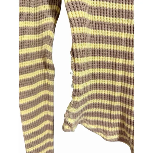 Free People We The Free Pretty Little Thermal Oat Combo-Elise Stripe Women's Size Small‎ - Image 7