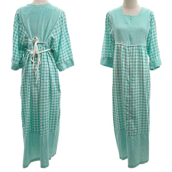 Leisure Life Vintage Gingham Lounge House Dress XL - Image 2