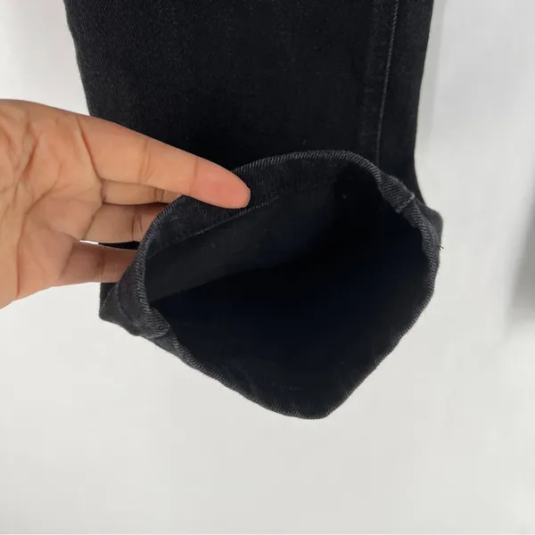 Old Navy High Rise Wow‎ Straight Leg Jeans Stretch Black Denim Size 8 - Image 5