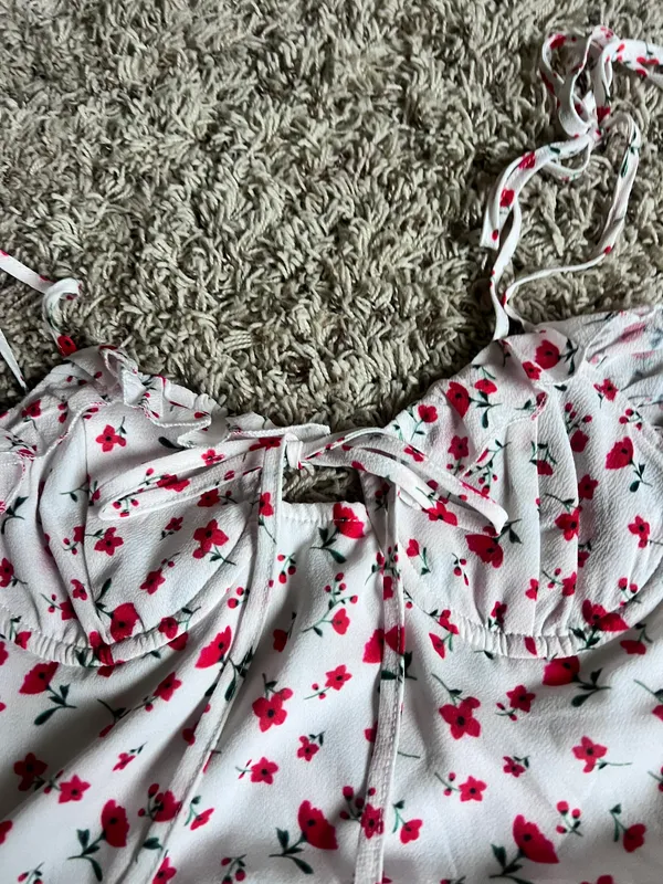 Princess Polly White Floral Sundress Size 4 - Image 4