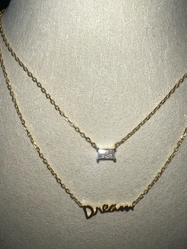 Dream layering necklace double charms 925 Sterling silver - Image 3
