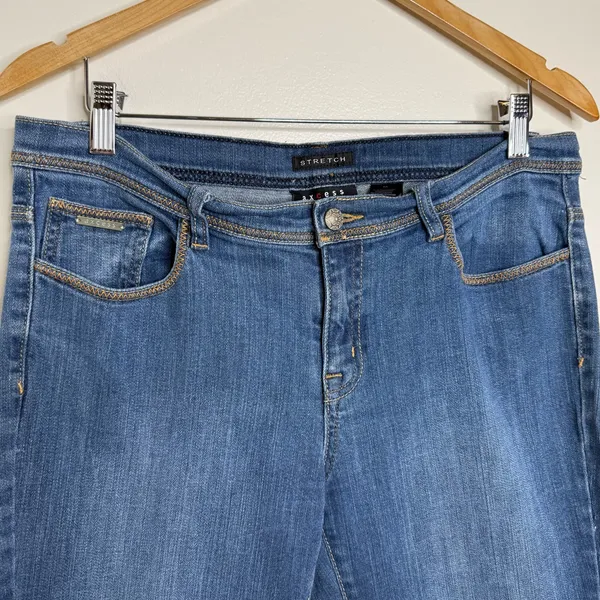 Axcess Liz Claiborne Denim Jeans Stretch Mid Rise Bootcut Size 12 - Image 2