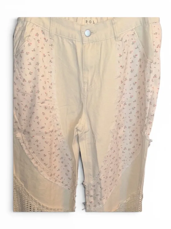 POL Med. Cream Floral Wide Leg Pants - Image 6