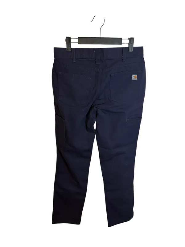 NWT Carhartt Flame Resistant Rugged Flex Navy Blue Canvas Original Fit Pants - Image 2