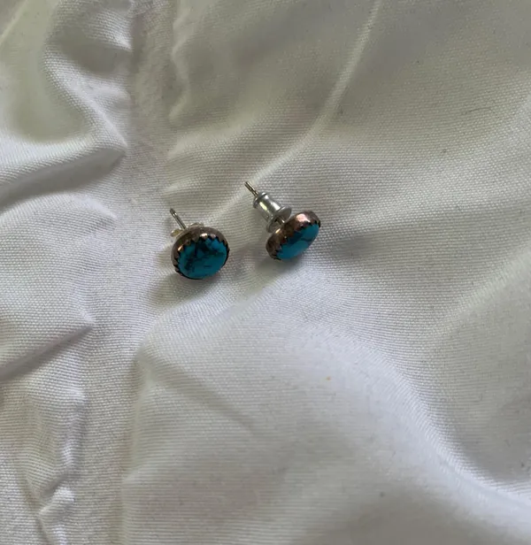 Turquoise Earrings Blue - Image 2