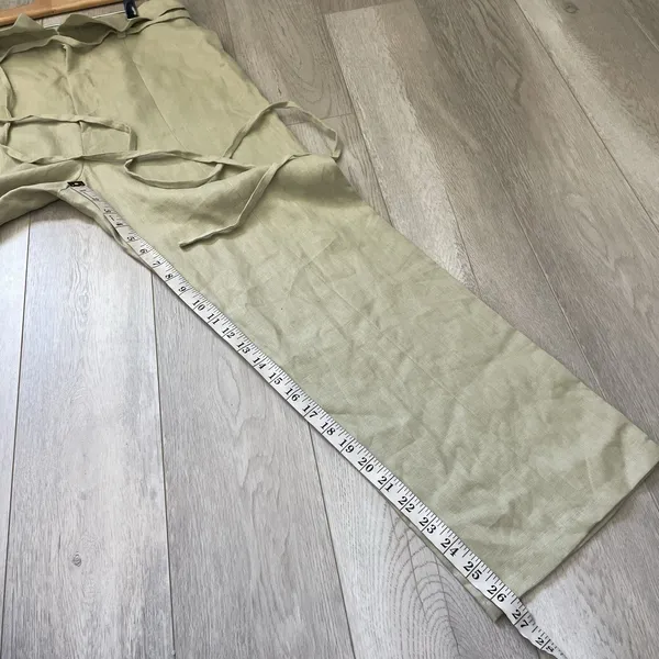 Reformation Linen Pants high rise straight leg womens Green (size 6) fisherman - Image 4