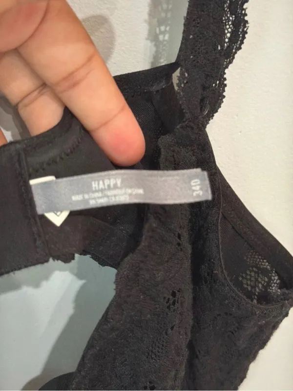 Aerie Black Lace Underwire Unlined Bralette - 34D #1200 - Image 2