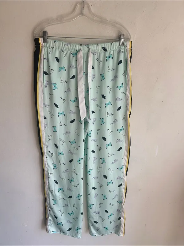 Victoria’s Secret Butterflies And Bunnies Satin Pajama Pants Size Large - Image 7