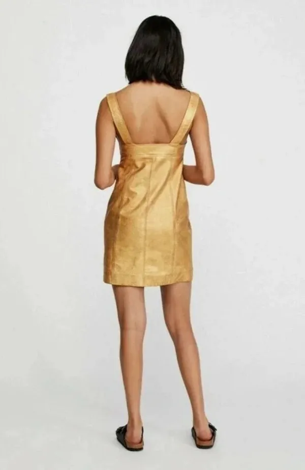 Free People Goldie Leather Mini Dress 4 - Image 3