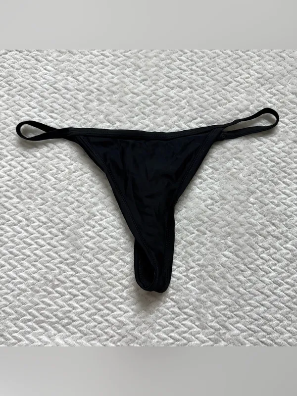 Boutine LA Bikini Bottom Swimsuit M String Black Beach Resort Minimalist Size M - Image 2