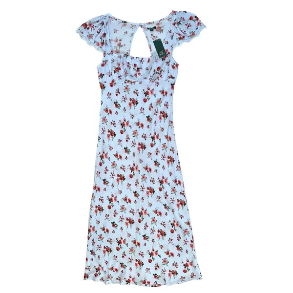 Wild Fable Floral Baby Blue Maxi Dress Medium Cottagecore Grandmacore Coquette - Image 2