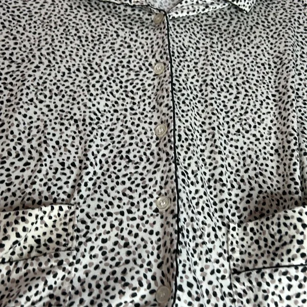 Nine West multi color Print Pajamas Jogger Pants Women White L Loungewear Soft - Image 3