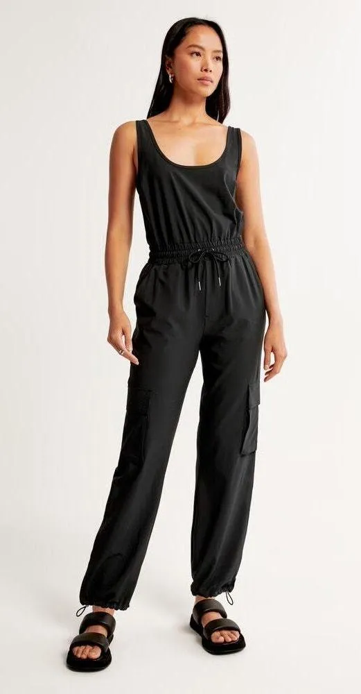 Abercrombie & Fitch Traveler Sleeveless Scoop Neck Drawstring Romper Jumpsuit XS - Image 2