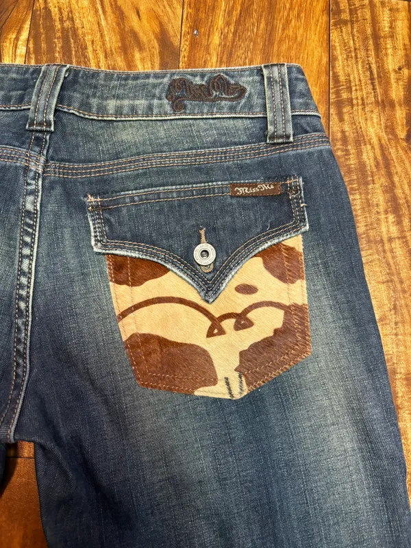 Miss Me Rare Cowhide  Jeans - Image 3