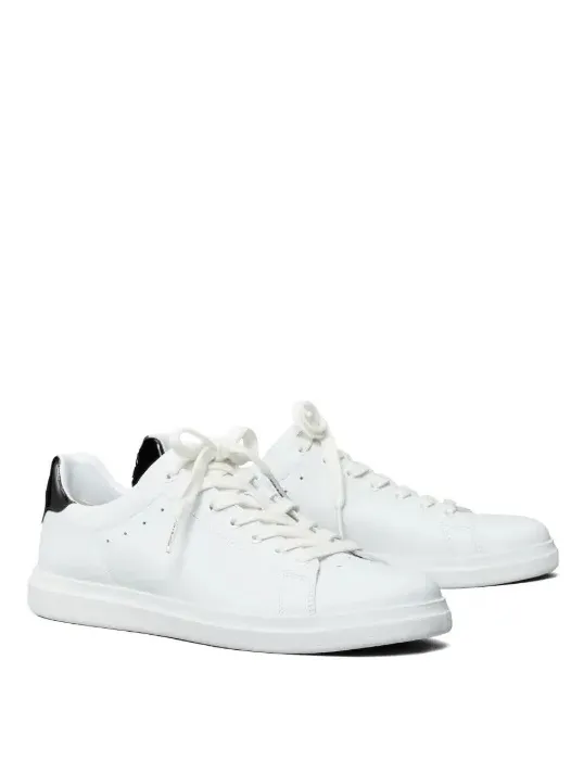 Tory Burch Howell Court leather sneakers Gold Logo Back White 8 - Image 13