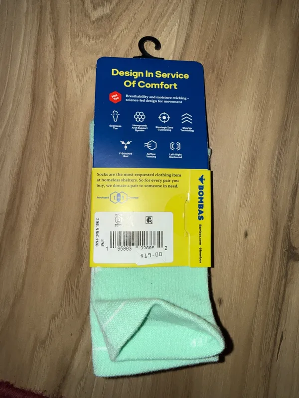 BOMBAS Hex Tec Performance Half Calf Socks Women's Medium - Image 2
