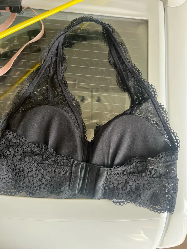 Aerie Black Lace Bralette Halter Small - Image 2
