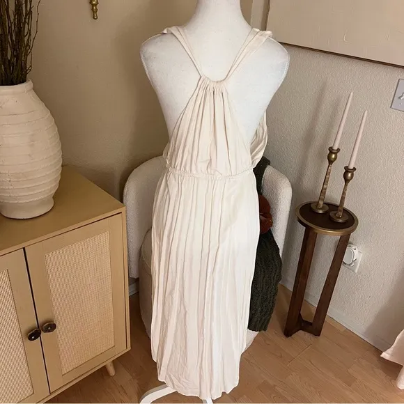 L*SPACE Cream Kenzie Dress Cover up Open‎ Sides Midi Size Large - Image 7