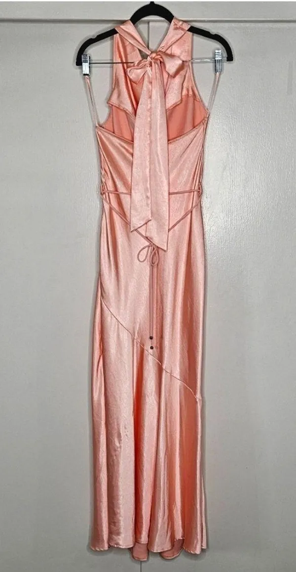 Here Comes the Sun fuchsia Satin Dress - Image 5