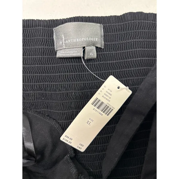 Anthropologie Women's Black One Shoulder Ruffle Crop Top. NWT. Size XL - Image 7