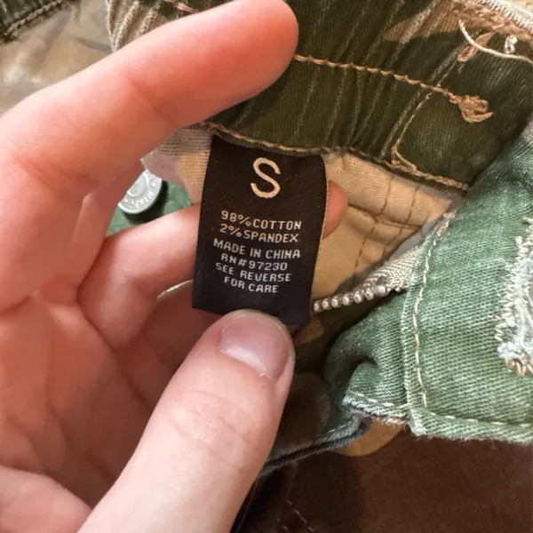 Forever 21 Casual Green Denim Camo Pants - Image 7