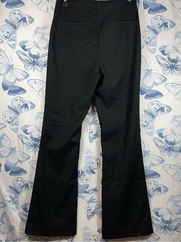 H&M Black Flared Pants SZ:6 - Image 2