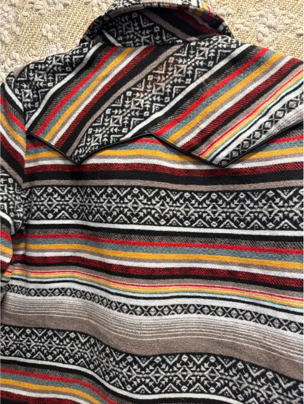 Cruel Girl Cruel Denim Women's Serape Stripe Western Aztec Quilted-Lined Jacket/Coat Size S - Image 8
