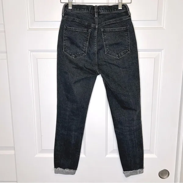 Free People We The Free Black Wash High Rise Button Size‎ 26 - Image 2