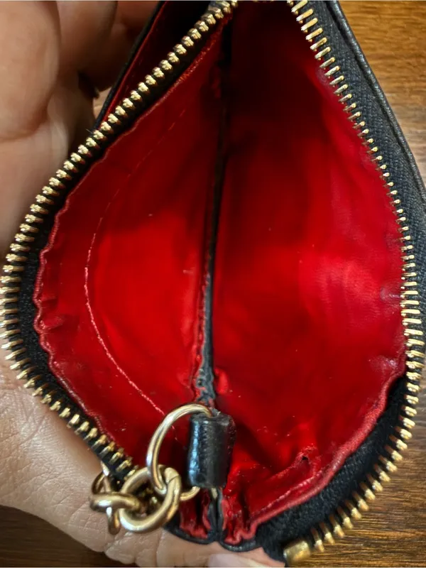 Dooney & Bourke Dark Brown Pebbled Leather Wristlet with Gold Hardware - Image 4