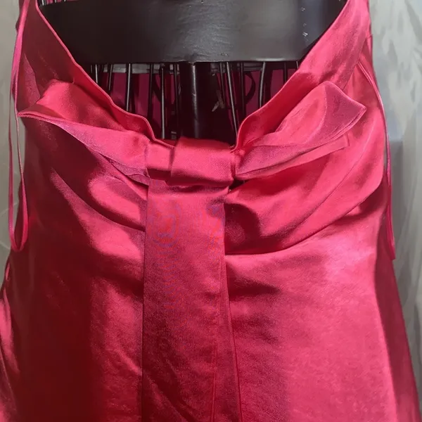 NWT LENA L Charm Tie Back Halter Mini Dress Pink Size L - Image 8