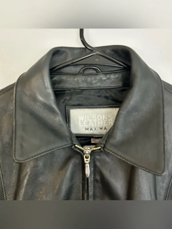 Wilsons Leather Maxima Insulated Zip Up Moto Jacket Size Large - Image 3