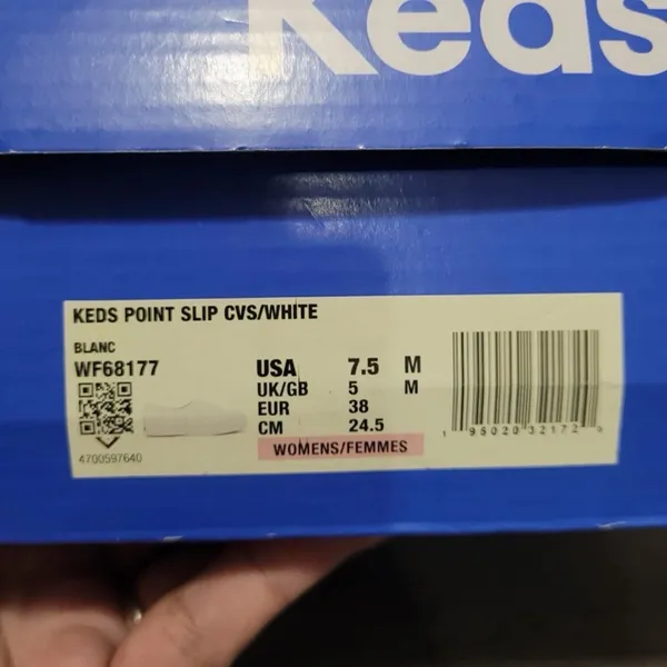Keds Point Slip Canvas White Women’s size 7.5 - Image 4