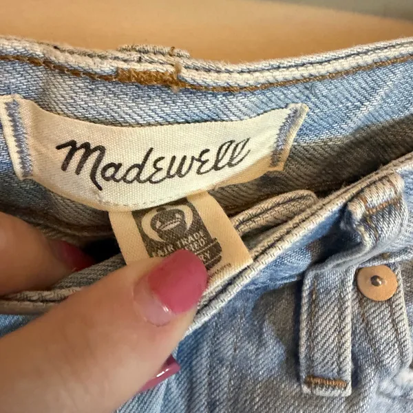 Madewell Light Wash The Curvy Perfect Vintage Jeans Womens 26 Frayed Hem - Image 4