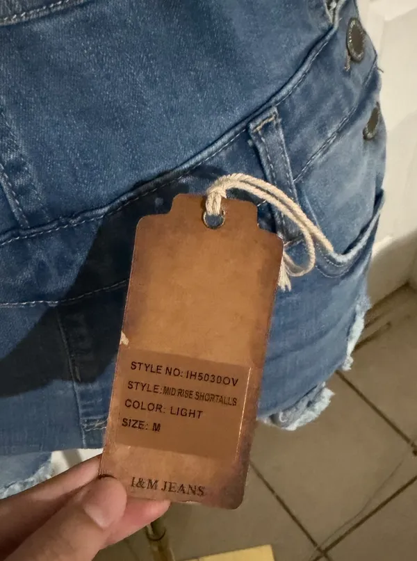 I&M Jeans Light Blue Denim Mid-Rise Overalls - Image 9