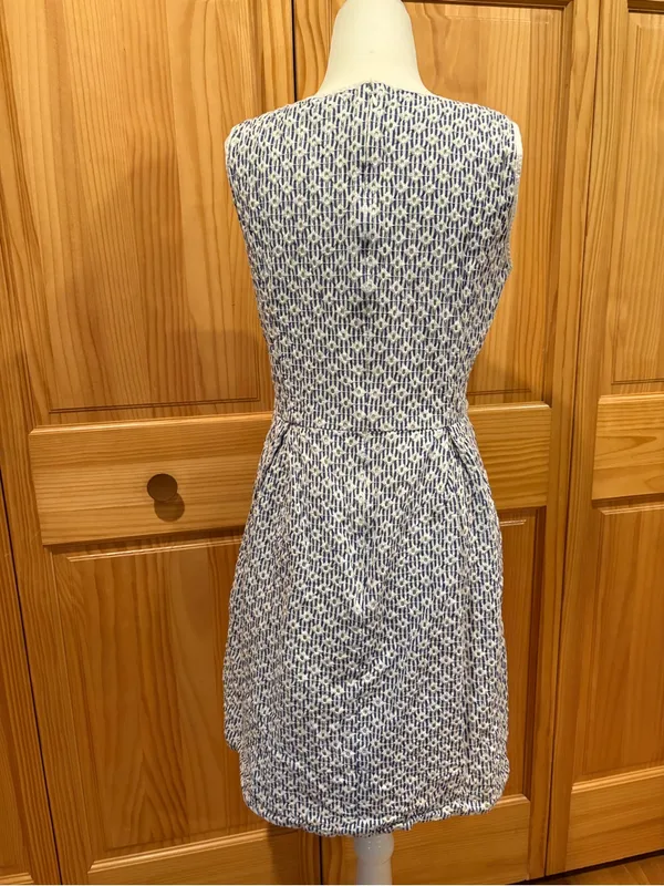 Brooks Brothers Broderie Anglaise Mini Dress Blue White Eyelet Embroidered Sz 10 - Image 2