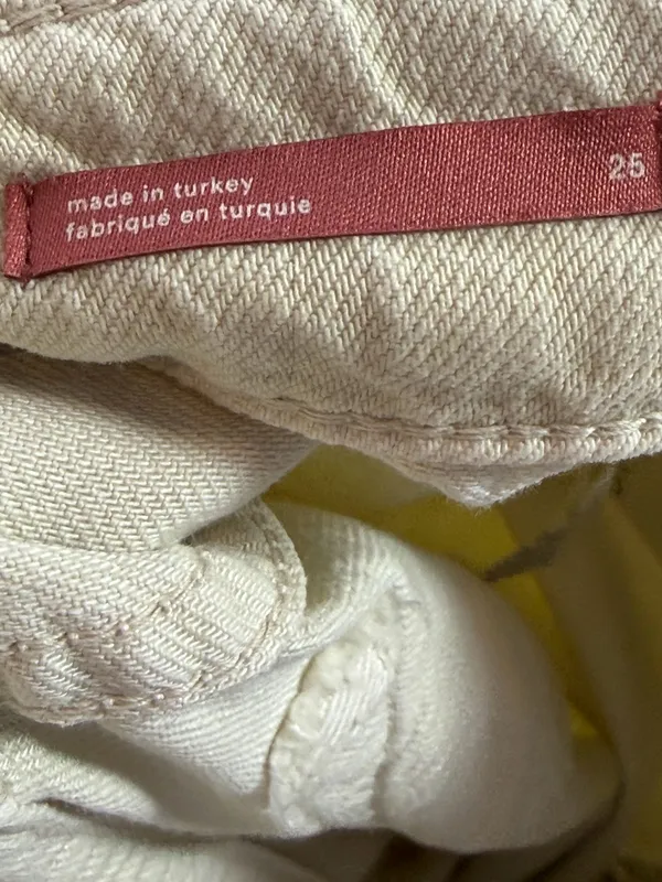 Anthropologie Pilcro Annie Wide-Leg Jeans‎ in Cream Size 25 - Image 10