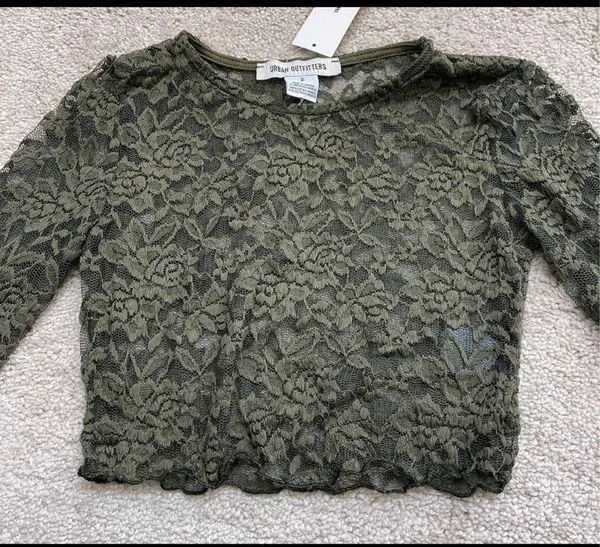 Danica Lace Sheer Long Sleeve Top NWT - Image 3