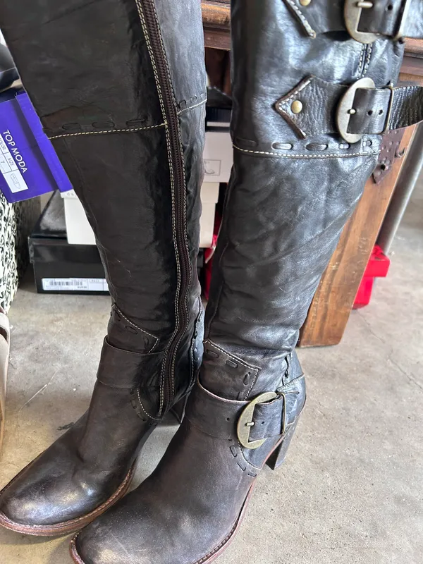 Tentazione Leather Dark brown Boots Size 7 - Image 3
