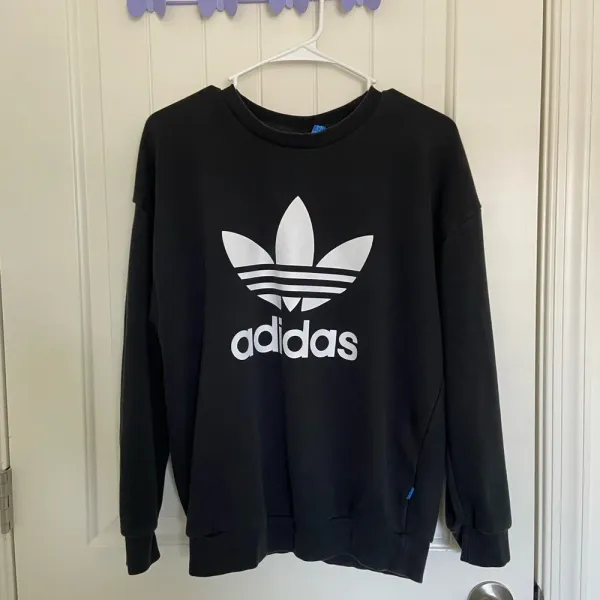 EUC | Adidas‎ women’s black & white crewneck — size 8 - Image 7