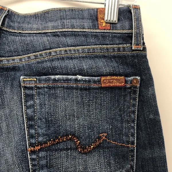 7 For All Mankind bootcut sparkle pockets Y2K jeans - Image 7