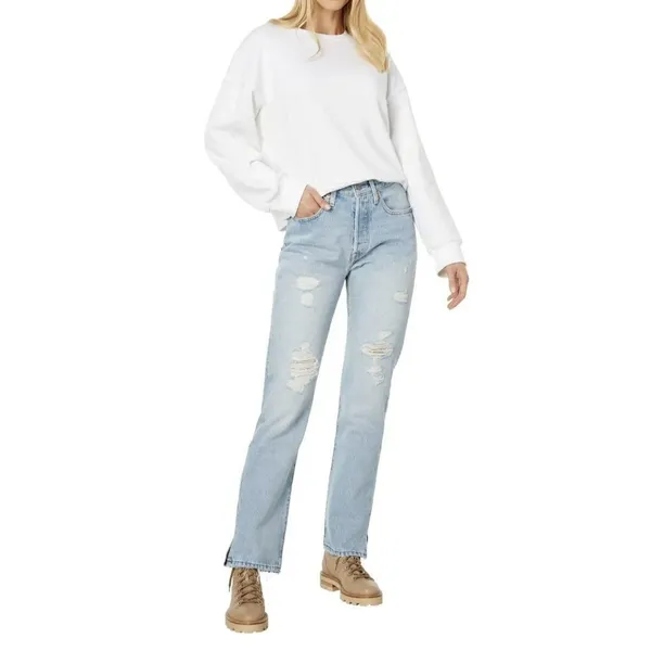 Levi’s jeans Premium 501 boot cut Original High-rise button fly 28 X 30 - Image 8
