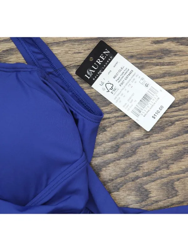 Lauren Ralph Lauren Ring-Trim Tankini Top 20301127 Sapphire Blue 12 - Image 5