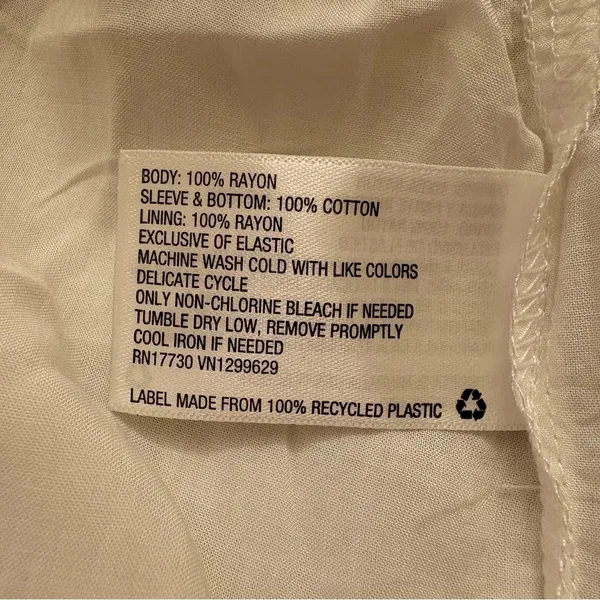 NWT Knox Rose White Puff Sleeve V Neck Sundress Extra Small - Image 8