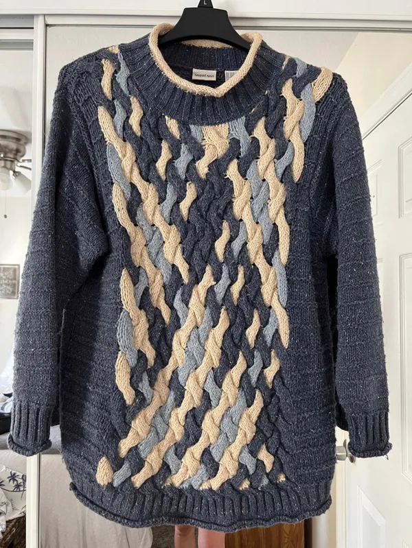 Newport News Vintage Chunky Knit Oversized Sweater - Image 6