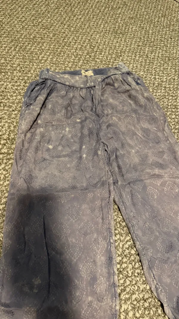 Lightweight Washed look Lilac Patterned Pull-On Pants Urban Outfitters XS - Image 5