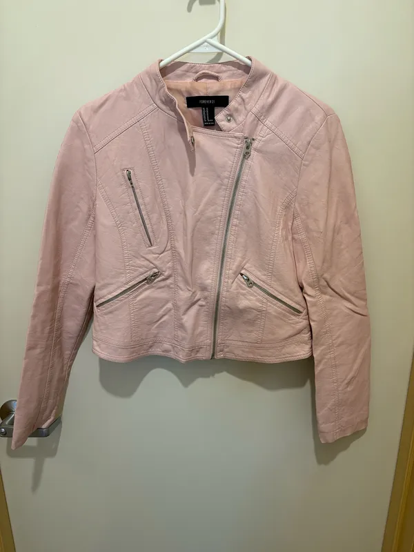 Forever 21 Leather light pink jacket - Image 2